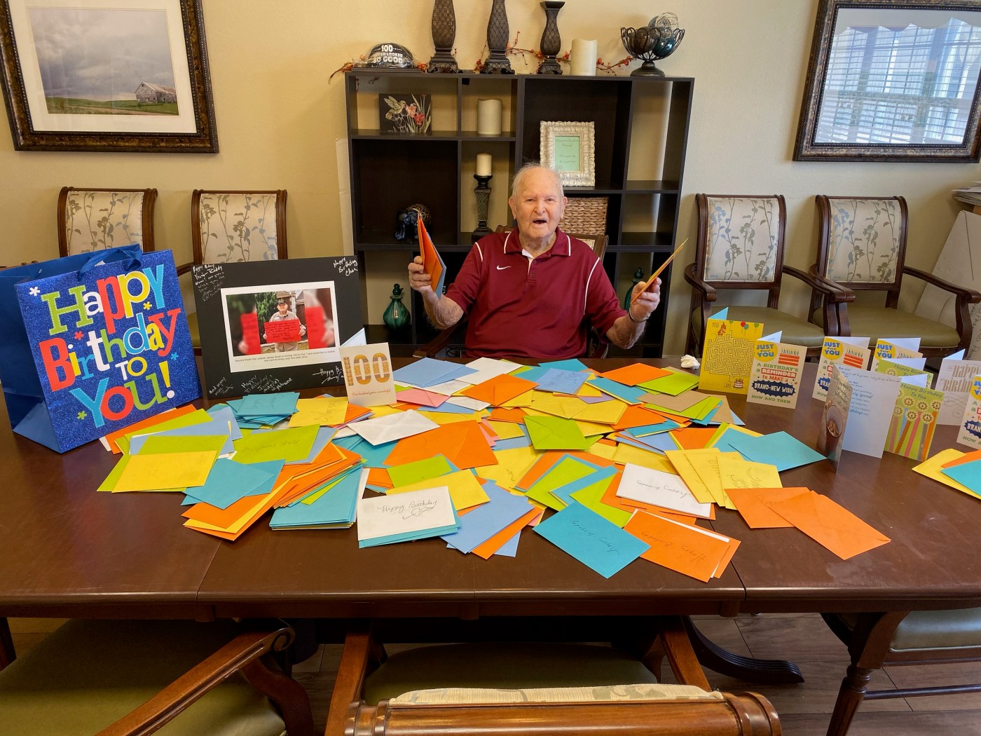 300 birthday cards for a 100-year-old World War II Veteran